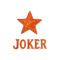 Obraz premium watercolor illustration of a joker