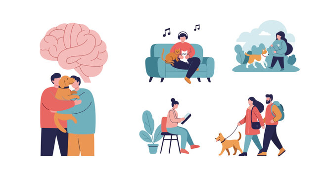 Animal companionship and mental wellbeing through pet interaction