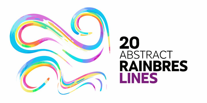 Colorful abstract rainbow infinity symbol with accompanying text elements