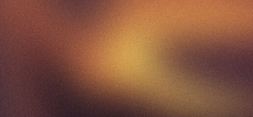 Abstract grainy gradient background with warm amber and brown tones. Soft blurred texture with cinematic film grain effect. Earthy sepia color palette for modern graphic design and web banners. © MH MAHFUZ  design