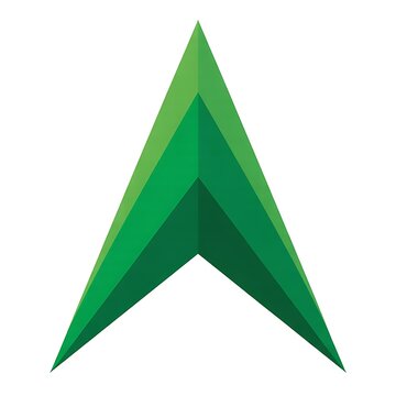 Abstract cloverleaf pattern with gradient green and black color scheme