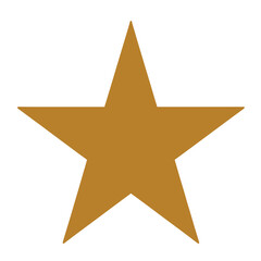 Fototapeta premium A simple solid gold star shape is prominently displayed against a clean white background high quality