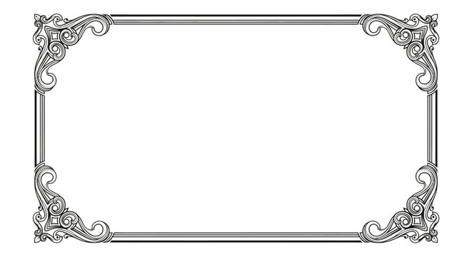 Elegant ornamental border with intricate scroll patterns