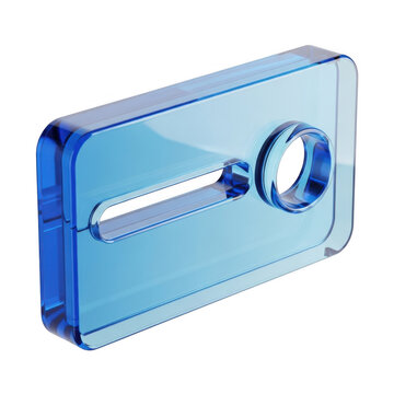 A modern digital lock with a blue metallic finish and a numeric keypad.