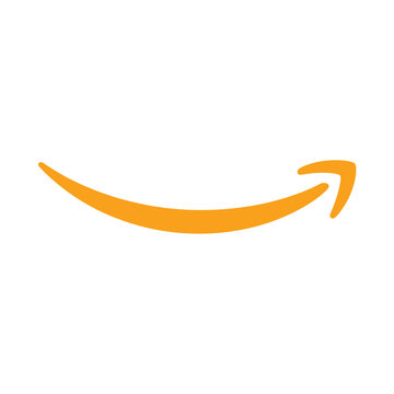 A simple graphic displaying the amazon logo an orange arrow curving from left to right