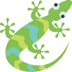 Fototapeta premium Cartoon Character Lizard Isolated on White Background. Vector.