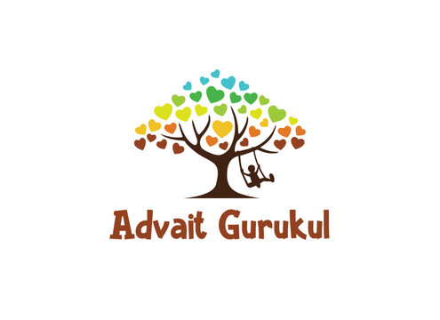 Advait Gurukul Logo &ndash; Education Tree Logo, School, Learning Center, Kids Education Logo Editable AI Vector Illustration