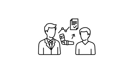 Fototapeta premium Business meeting: analyzing growth charts and documents with colleagues