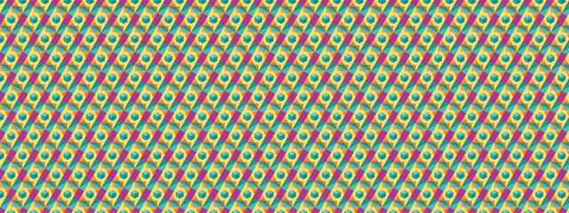 Fototapeta premium Vibrant Geometric Pattern with 3D Cube ElementsVibrant Geometric Pattern with 3D Cube Elements