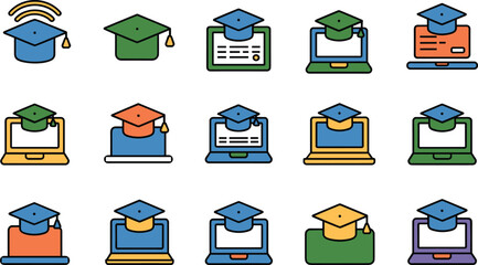 Isometric of colorful bookshelves with books and various in different colors bookshelf © MSTFARIDA