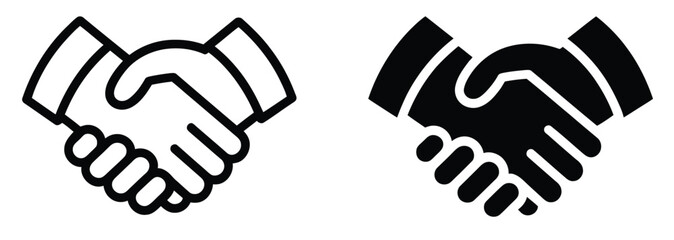 Obraz premium Handshake Icon, Handshake Sign, Agreement Illustration, Business Deal, Professional Partnership, Team Collaboration, Corporate Networking, Cooperation Symbol, Contract Signing, Trust Building, Leaders