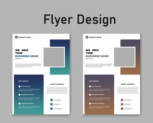 Obraz premium Digital marketing agency flyer template layout with Clean & Modern Design ,Minimal & Creative