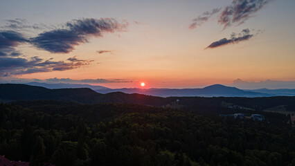 Fototapeta premium sunset in the mountains