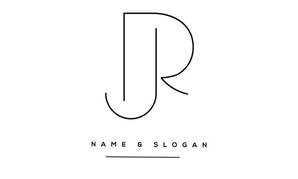 JR, RJ Abstract Letters Logo Monogram