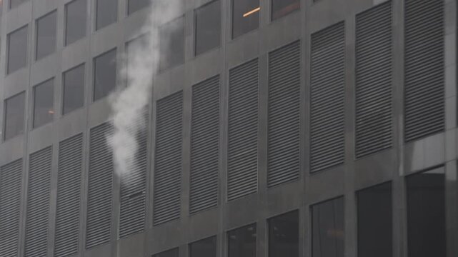Steam Venting From Large Office Building