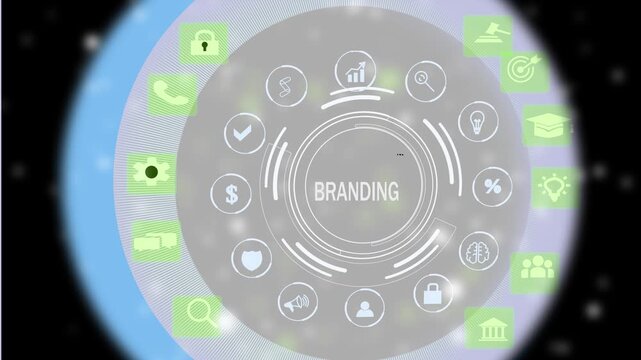 Brand development marketing strategy concept. A brand is a unique identity that distinguishes a company, product, or service through name, logo, design, and reputation