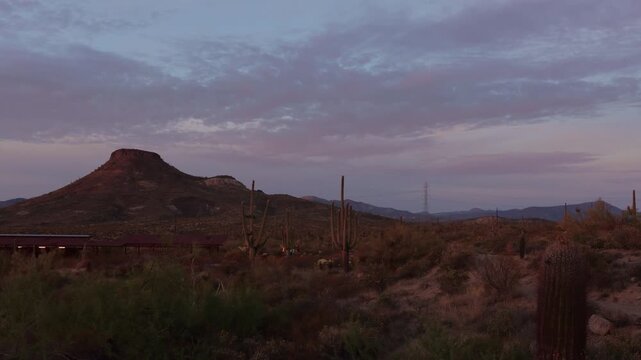Sunset Time-Lapse Video At Browns Ranch Trailhead In North Scottsdale AZ 