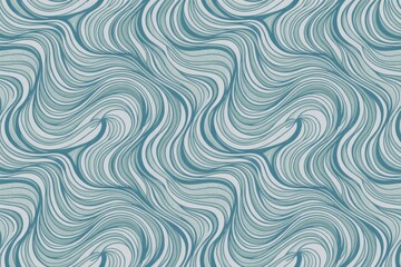 Obraz premium Abstract flowing wave pattern with varying shades of teal and light blue creating a serene aesthetic