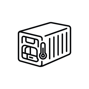 Reefer Container Soft Stroke Minimalist Vector
