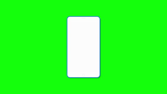 Mobile QR Code Payment Success Animation Isolated on Green Screen Background. 4K video