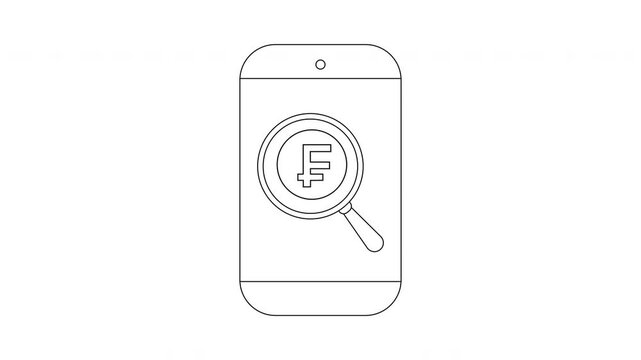 Mobile Finance Search - Swiss Franc Symbol on Smartphone.