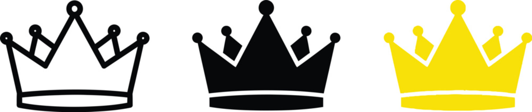 Three crowns in black and yellow