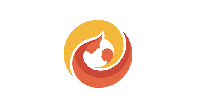Flame logo with orange and yellow.