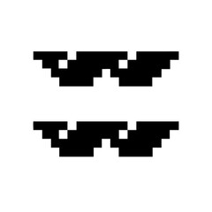 Obraz premium Pixelated sunglasses on a for graphic design