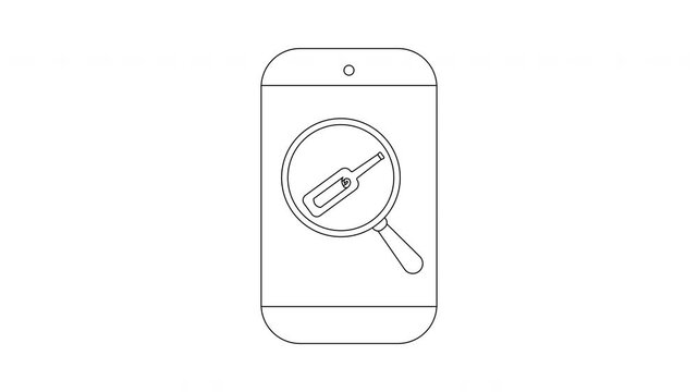 Smartphone Health Checkup - Digital Thermometer Inspection Animation.