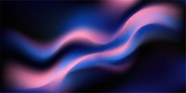 An abstract colorful background featuring glowing lines and waves with a smooth flowing silk texture in a soft blue wavy pattern design