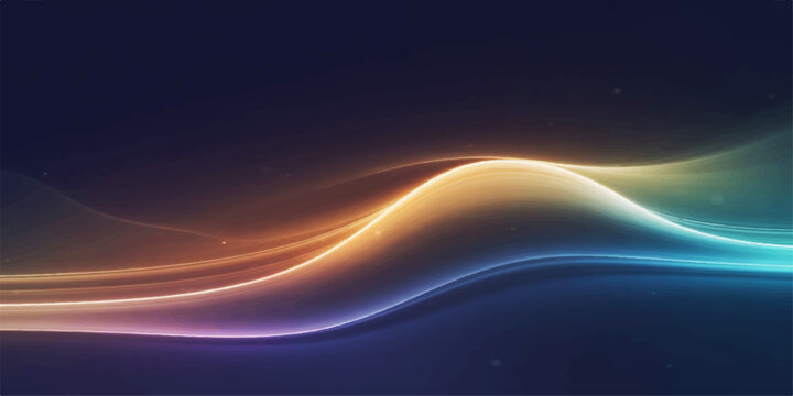 Abstract blue background with dynamic fractal waves and flowing curves creating a futuristic pattern of light and energy for a texture wallpaper design