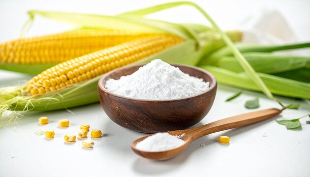 Corn ears cornstarch bowl spoon natural produce