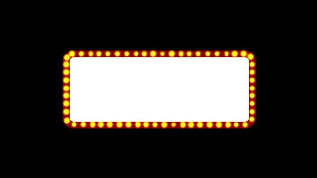 light bulb frame with read and white animation, Motion graphics of circle light concept