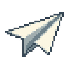 Fototapeta premium PNG Retro pixelated paper airplane