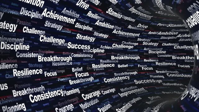 SUCCESS SPORT Keywords Animation on Tunnel Walls, Background, Loop
