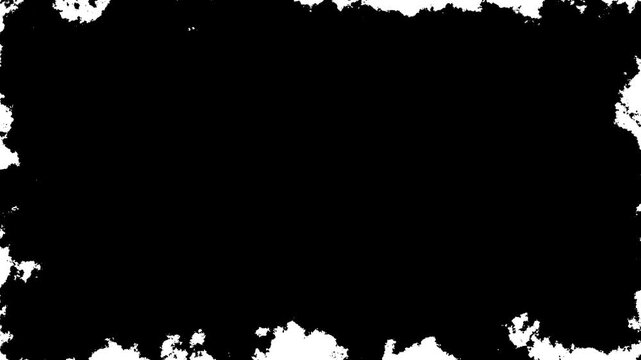 Black luma effect Ink drops stream splatter stain leak spread flow scatter over screen ink transition, paint animation video, flows and streams, Ink Drops Transition on White Background. 4k video