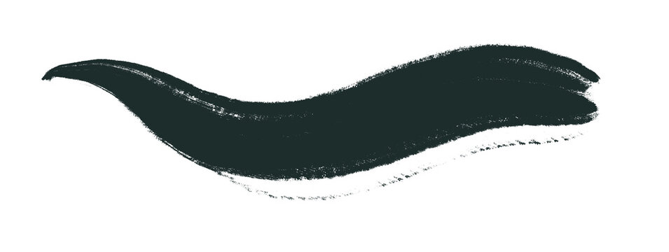 Trazo ondulado grueso de pincel con tinta china.