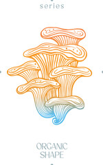 Abstract Mushroom Cluster Organic Shape