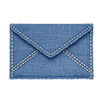 PNG Denim-style stitched envelope design.