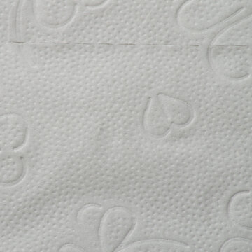 Detailed Paper Texture, Toilet Roll, Toiled Paper, Toilet Tissue in Close Up, Visible Ornaments and Detailing.