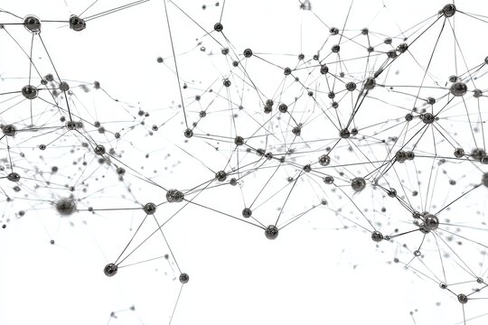 An intricate, conceptual, network of interconnected nodes and lines, illustrating the complex structure of connectivity and communication.