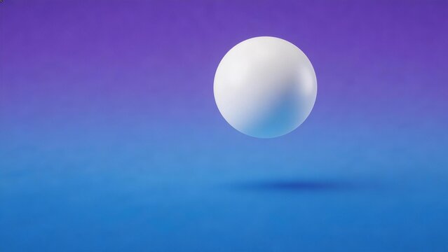 White sphere on gradient background