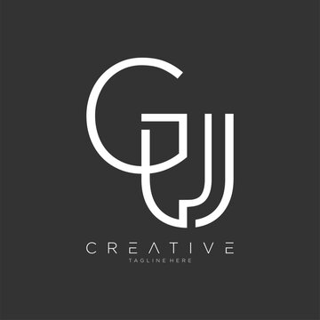 GU monogram logo design, perfect for branding and identity concept