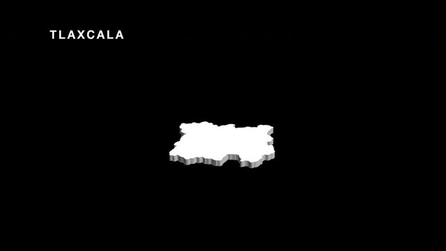 Tlaxcala state map of mexico presentation