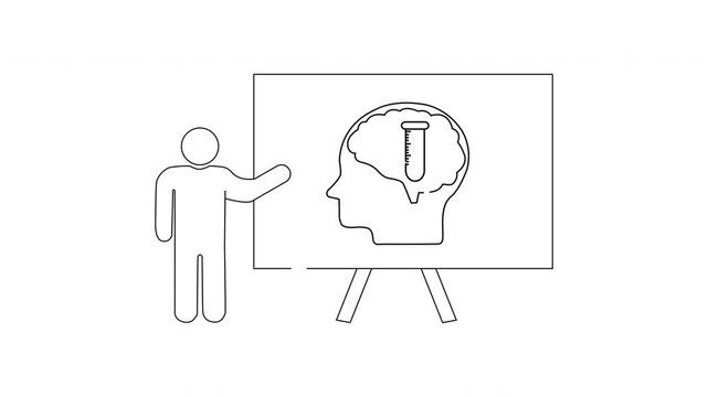 Presentation on Mental Health and Medical Testing Concept.