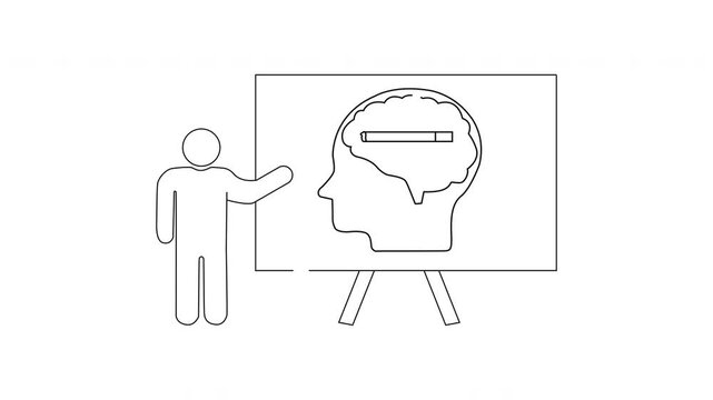 Presentation on Mindset - A Simple Line Drawing Illustration.