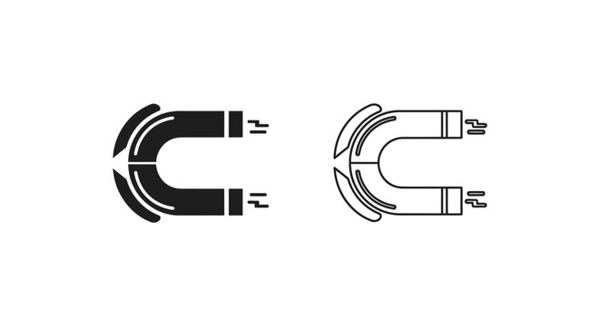 horseshoe magnets with different designs Vector