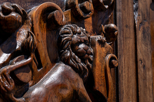 puerta, leones, llamador, viejo, antiguas, madera, asa, metal, antig&uuml;edad, arquitectura, arte, detallar, antique, decoraciones, entrada, bronce, aldaba, administrar, adorno, hierro, porton, anillas, m