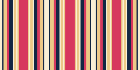 Fototapeta premium Vibrant vertical stripes in pink, beige, and navy create a bold, retroinspired pattern. Ideal for textile design, website backgrounds, or adding a touch of vintage chic to any project.