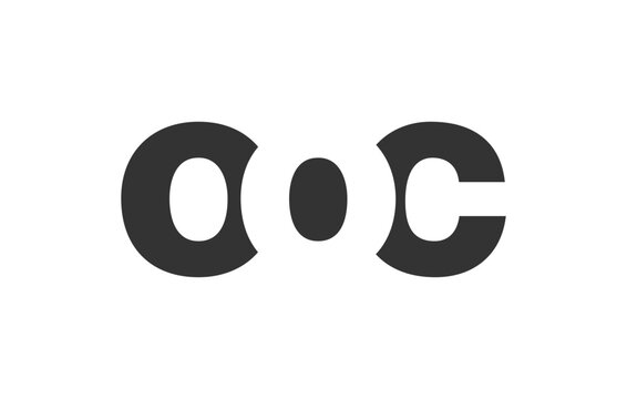 OOC logo design. Initial letter O O C bold font style for tech startups, consulting, corporate branding. Creative company name, headlines typography identity, trendy logotype.